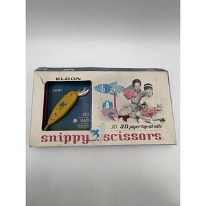 Vintage Eldon Snippy Electric Scissors w Box 3D Paper Toy Cut Outs 9401